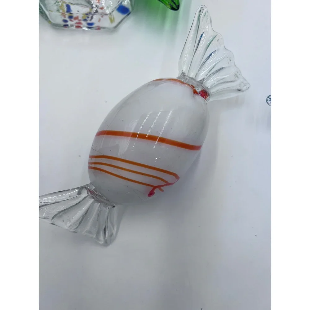 Vintage Italian Hand Blown Art Glass Candy  Set of 5 Murano Style‎ Decor Multi